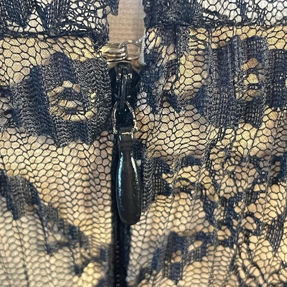 Steve Madden Black Lace Hi-Low Midi Dress with Nude Lining XS NWT Retail $129 - Picture 10 of 16